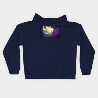 Where the blue is greener than purple Kids Hoodie